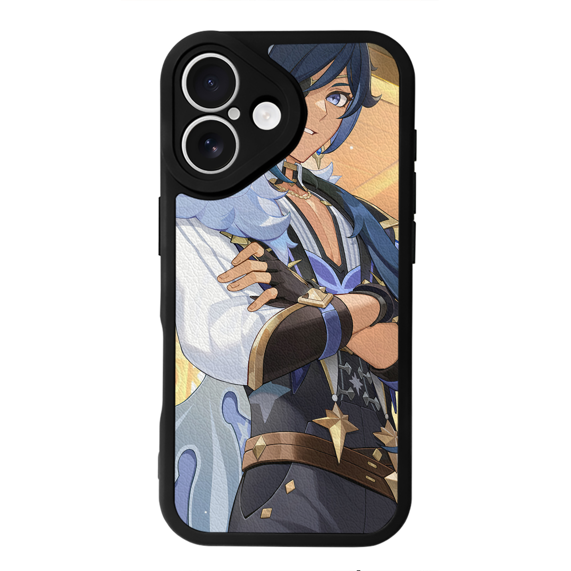 げんし神 genshin 【iPhone 16シリーズ対応】シリコンスマホケース（レザー調） 材質：シリコン